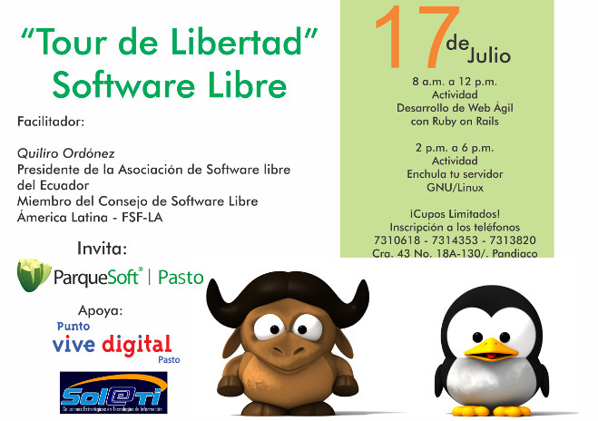 Tour Liberdad - Software Libre - Pasto 2013