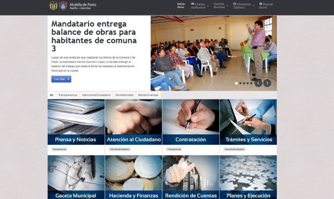 Portal web alcaldía de Pasto - www.pasto.gov.co - 2013