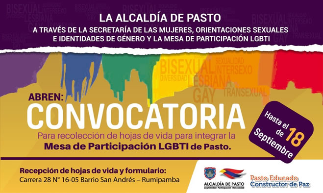 Inscripciones Mesa de Participacion LGBTI