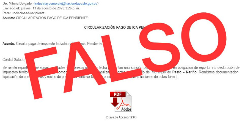 Correo falso