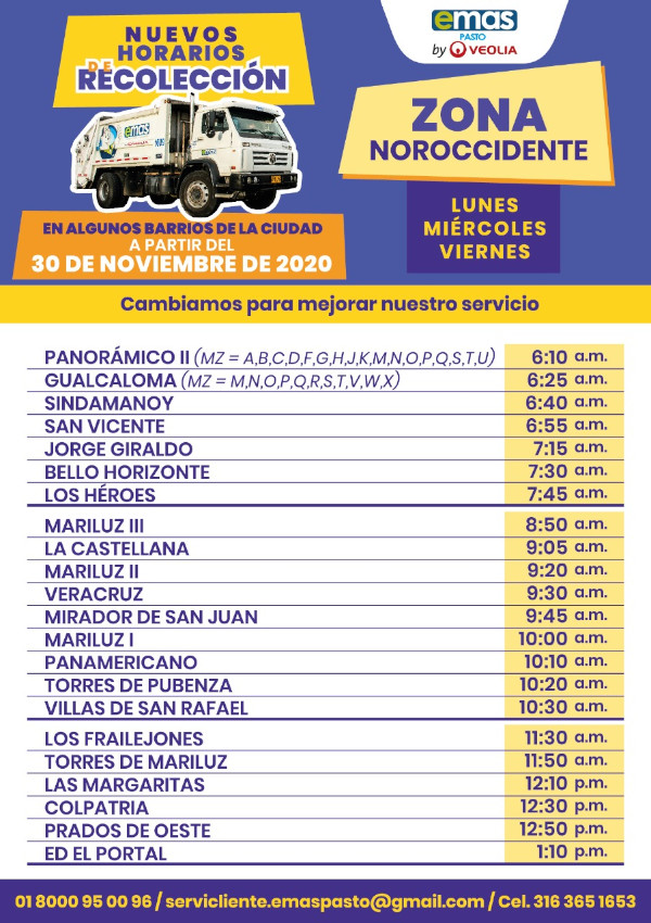 Horario EMAS