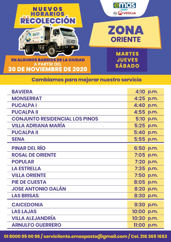 Horario EMAS