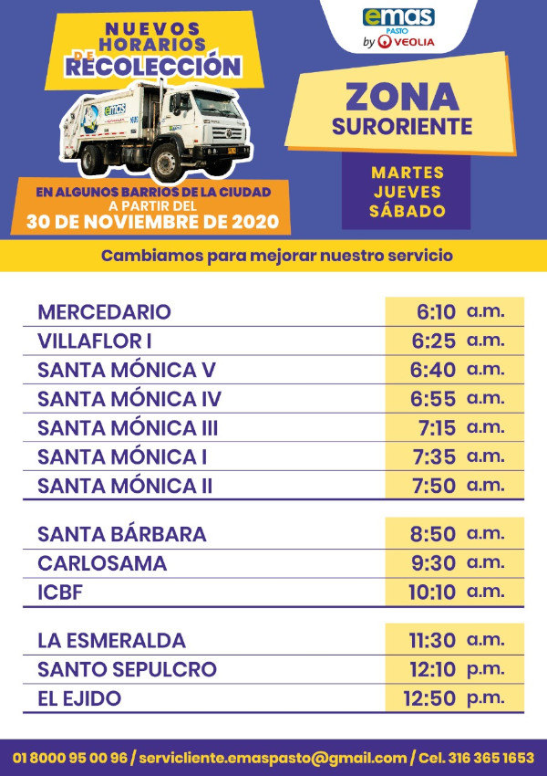 Horario EMAS