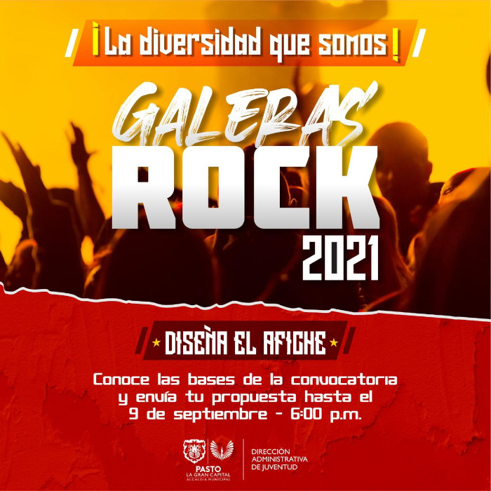 Convocatoria afiche Galeras Rock 2021