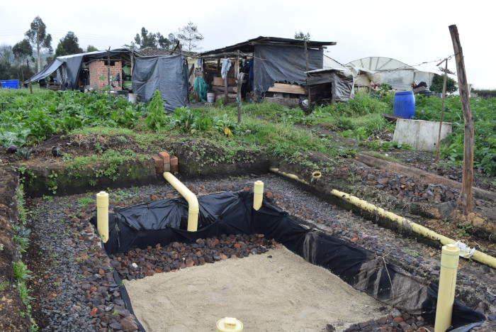 Sistema de agua en área rural