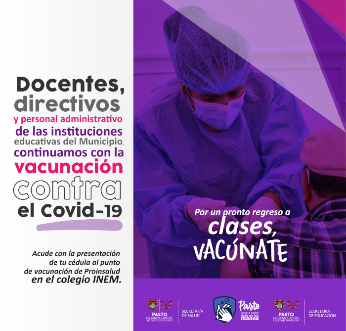 Vacunación a docentes y directivos docentes contra el COVID-19