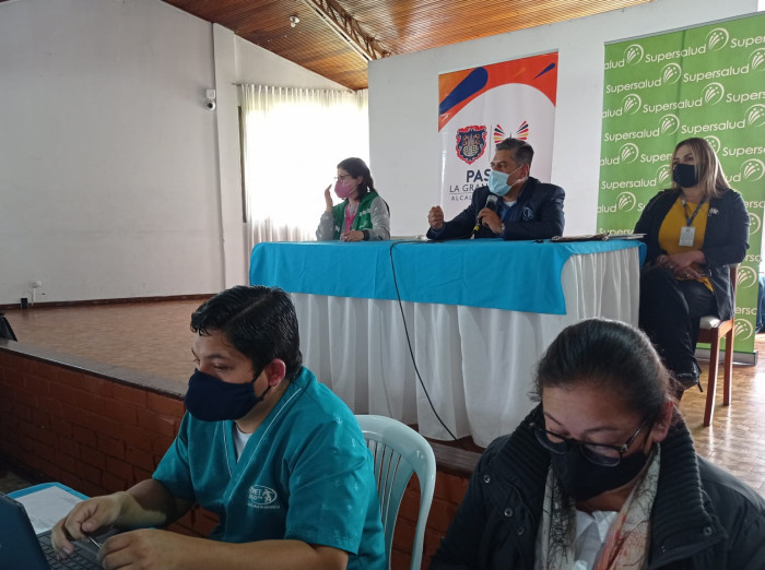 Jornada de Atención al Usuario de la Supersalud, que contó con el acompañamiento de la Alcaldía de Pasto, a través de la Secretaría de Salud, y la presencia de estamentos de participación social del municipio.