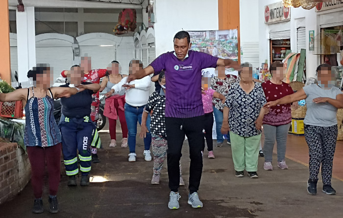 Jornada deportiva en plazas de mercado