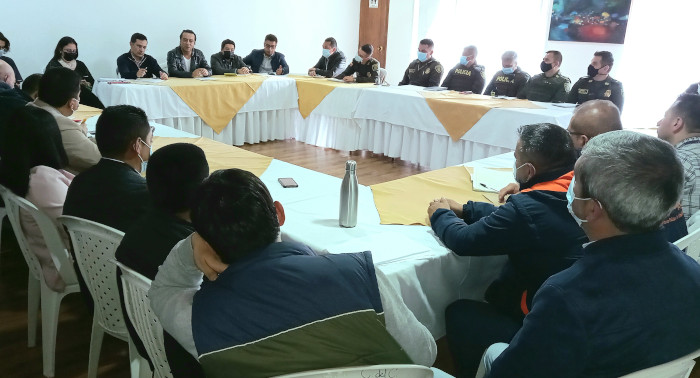 Reunión controles para retomar la sana convivencia en barrios del norte del municipio