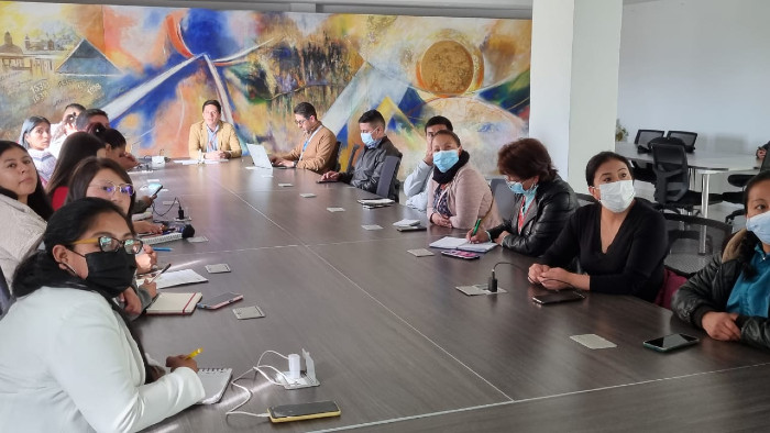 Reunión con corregidores del municipio para concertar y programar la recepción de solicitud encuesta Sisbén 2022.