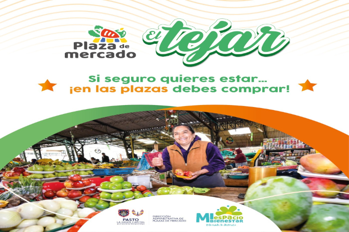 campaña publicitaria compra en las plazas de mercado