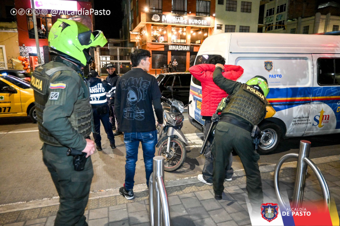 Alcaldía de Pasto y Policía Metropolitana siguen logrando resultados positivos en los operativos de control nocturno