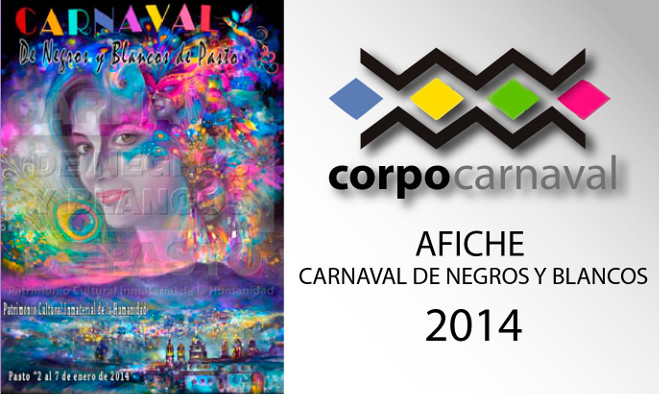 Afiche Carnaval de Negros y Blancos 2014