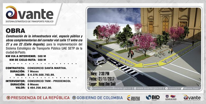 Avante socializa proyecto de calle 17 entre 22 a 27
