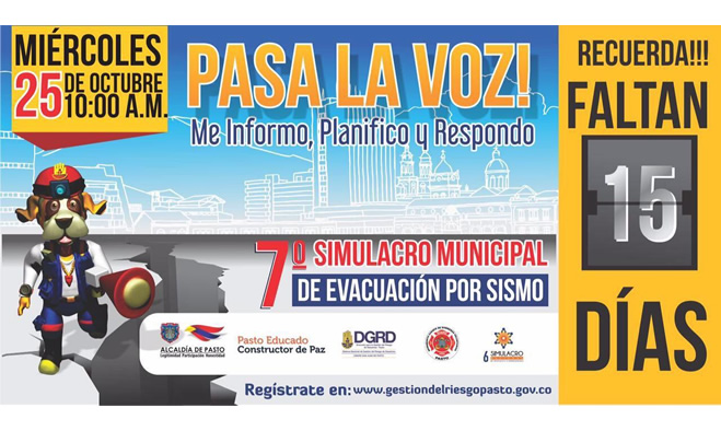 Inscripciones para simulacro de evacuación por sismo