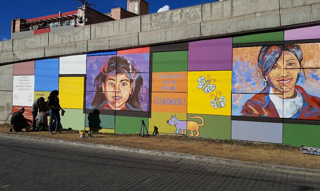 Muro que  purifica el aire