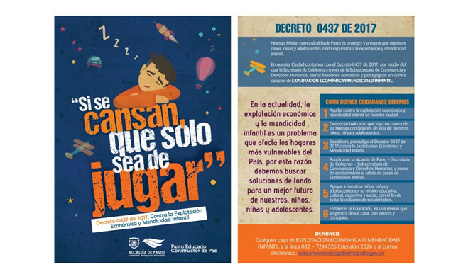 Decreto contra mendicidad infantil