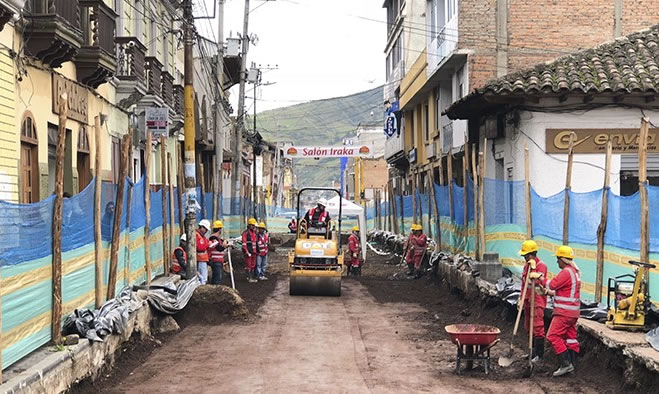 Continúan los trabajos de obra en la calle 17