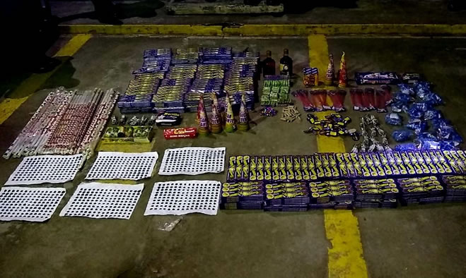 Dos incautaciones de pólvora, operativo Secretaría de Gobierno