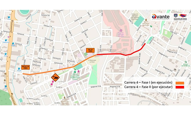 Proyecto vial de la carrera 4ta