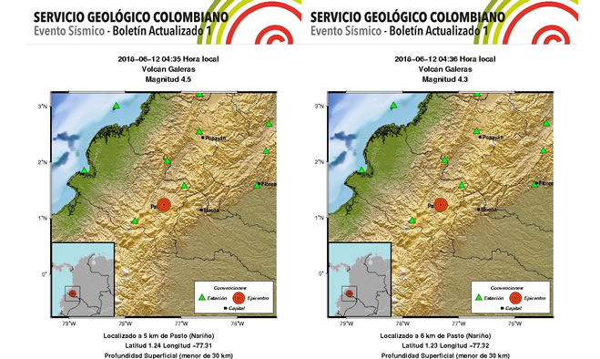 Evento sísmico 12-06-2018