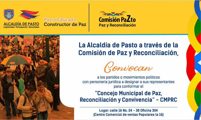 Convocatoria Consejo Municipal de Paz