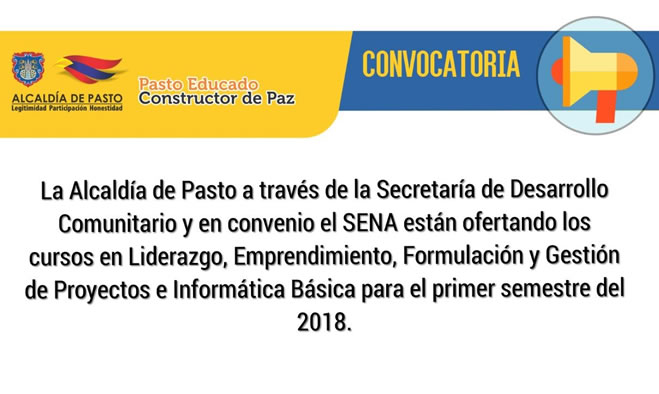 Inscripciones abiertas para cursos de Liderazgo, Emprendimiento, Formulación y Gestión de Proyectos e Informática Básica