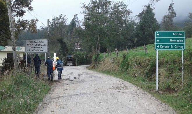 Labores de señalización y demarcación en corregimientos