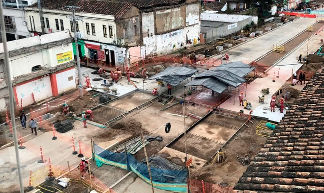 Avance de obra de la carrera 27 entre calles 21 y 16
