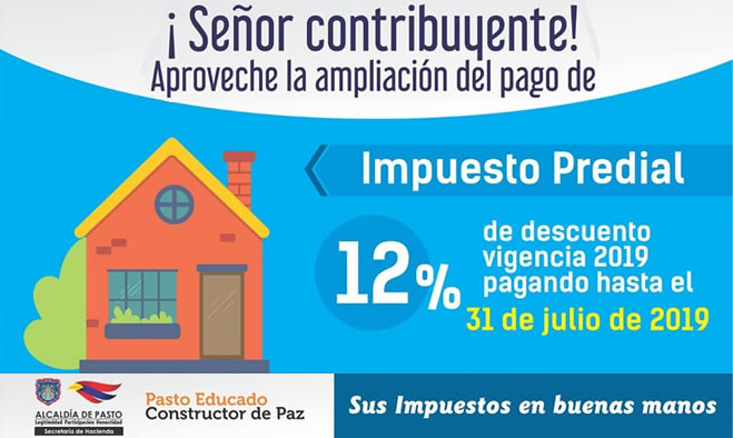 Alcalde de Pasto amplió plazo pago de impuestos predial e industria y comercio