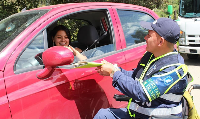 Labores de prevención y control de transito en diversos sectores de Pasto