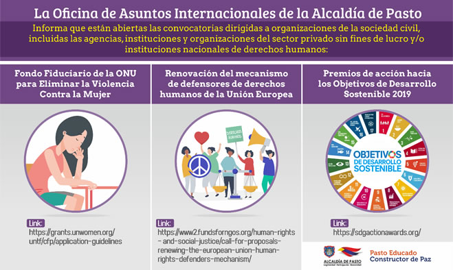 Convocatorias dirigidas a organizaciones de la sociedad civil