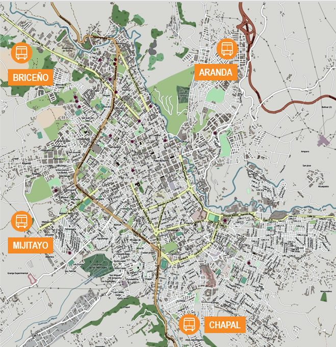 Ubicación patios y/o talleres SETP