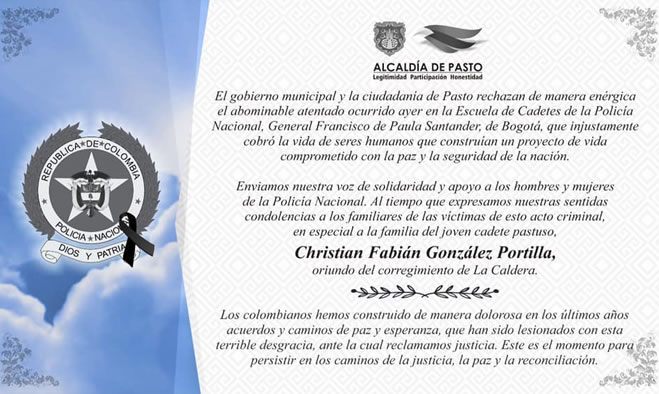 Solidaridad y apoyo a Policía Nacional