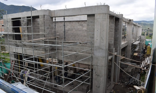 Avanzan obras iem de construcción de la IEM Nuestra Señora de la Visitación del corregimiento de Mocondino