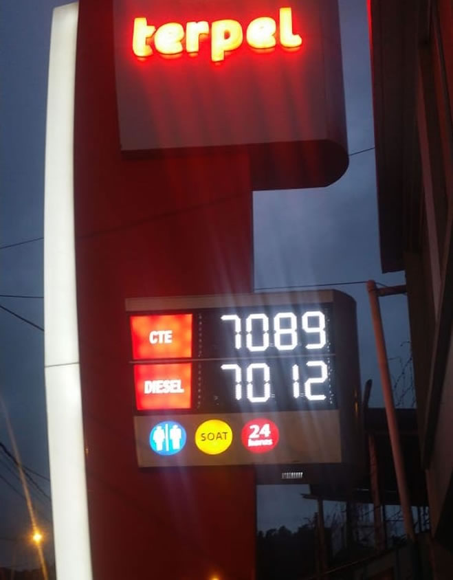 Operativo de control verificación de precios en estaciones de servicio