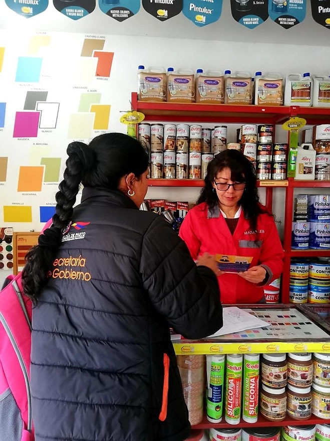 Sensibilización a establecimientos de comercio