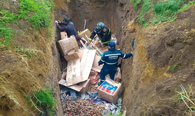 Destrucción de 4.5 toneladas de pólvora incautada