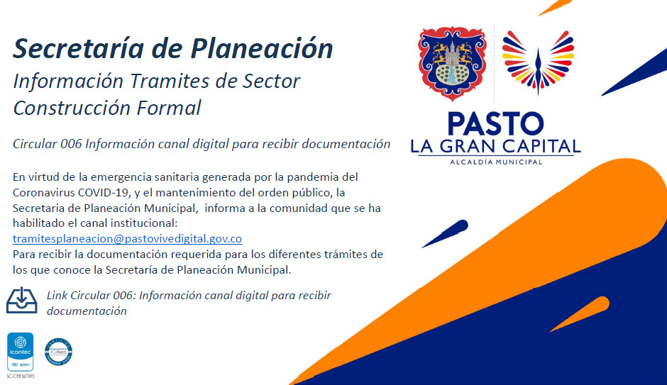 Trámites Secretaría de Planeación - Pasto 2020